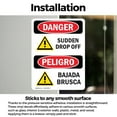 thumbnail image 3 of (2 Pack) Sudden Drop Off With Symbol Bilingual OSHA Danger Sign, 3 of 7