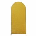 thumbnail image 2 of BalsaCircle 5 ft Gold Fitted Metallic Spandex Round Top Wedding Arch Backdrop Stand Cover Party Events Decorations, 2 of 8