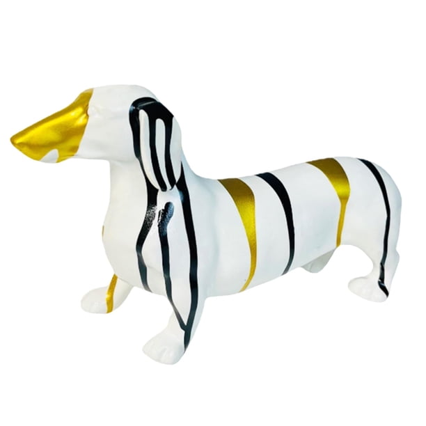 Decoración de escritorio Perro Animal Arte Decorativo Lindo Adorno Escultura Decoración del Hogar para Estantería Amantes de los Perros Decoración del Estilo D