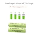 thumbnail image 3 of Pilas recargables Betmaxful AA 1.2 V 300 mAh (12 paquetes), 3 of 8