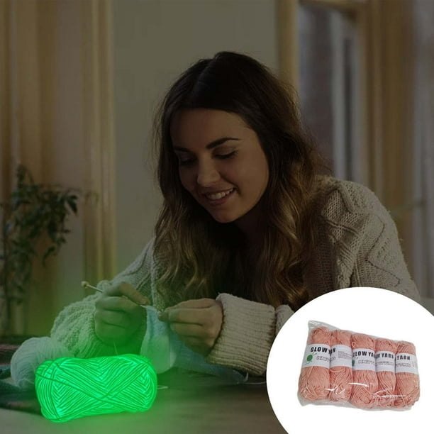 Hilos luminosos In The Dark Yarns, tejidos a mano, hilo tejido en la oscuridad