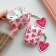 thumbnail image 2 of Étui Cœur Rose pour Filles pour AirPods Pro Coque Texturée Protection pour Écouteurs AirPods 2 3 3ème Coque Souple IMD avec Porte-Clés pour AirPods Pro 2, 2 of 6