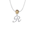 thumbnail image 2 of Delight Jewelry Silvertone Small Gelato Script Initial - R - Mia Monkey Charm Necklace, 2 of 4