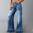 thumbnail image 6 of Tnhcen Women's High Waisted Wide Leg Loose Fit Straight Leg Jeans, Black Washed Denim Bootcut Trousers, Plus Size S-3XL Vintage Distressed Stretchy Casual Pants, 6 of 9