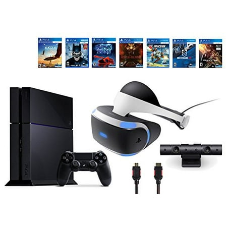 PlayStation VR Bundle 10 Items:VR Headset,Playstation Camera,PS4,7VR Game Disc PSVR Until Dawn: Rush of Blood,Valkyrie,PSVR Battlezone,Batman: Arkham VR, DriveClub,Battlezone