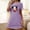 Purple, variant on Cxenplz Nightgowns for Women Short Sleeve T Shirt Sleep Dress Comfy Round Neck Sleepshirt Sleepwear Halloween Print Lounge Pullovers Nightshirt on Clearance