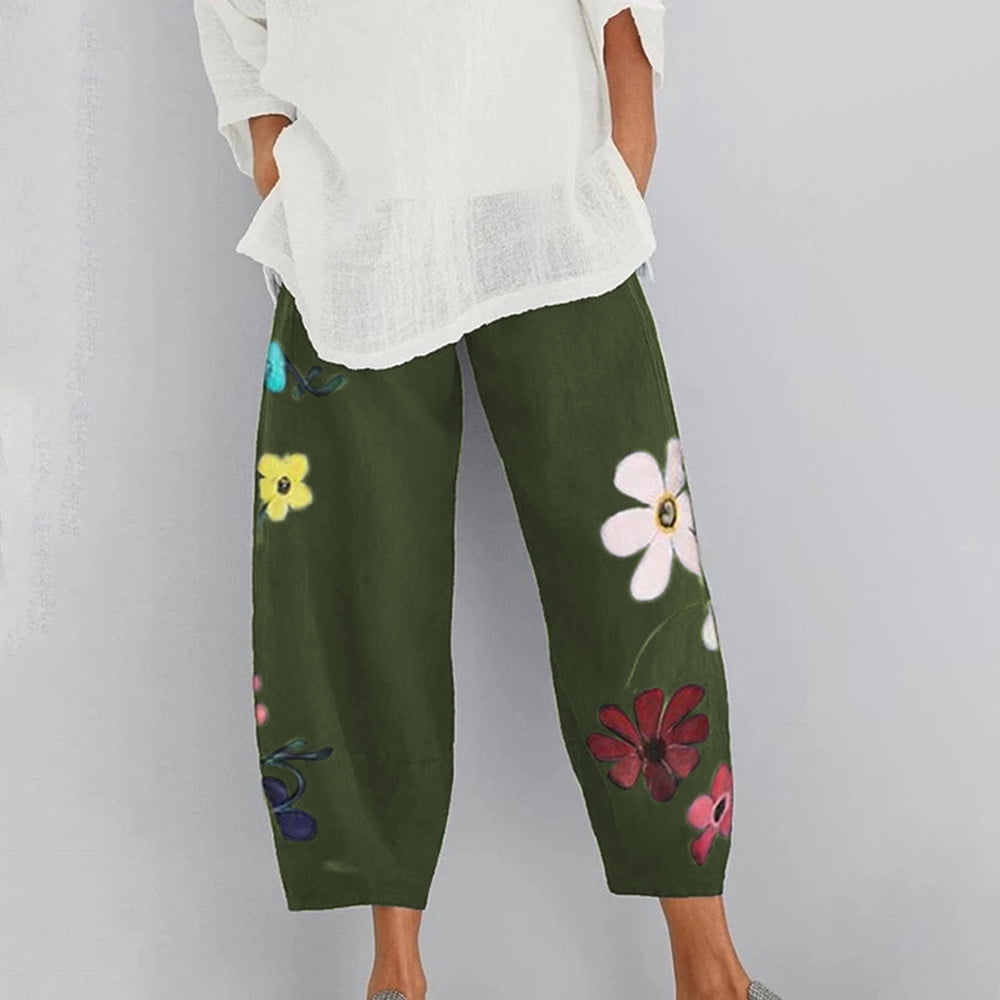 ladies casual cropped trousers