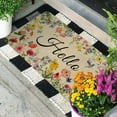 thumbnail image 6 of Spring Floral Decor Welcome Door Mat, Hello Summer Flower Home Decoration Non-Slip Indoor Outdoor Front Doormats Rug 17 x 30 Inch, 6 of 6