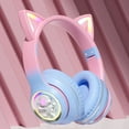 thumbnail image 6 of Cat Ear Bluetooth Headphones,Wireless Foldable On Ear Earphone, RGB Light Up ,HiFi Stereo and Noise Cancelling Over-Ear Gaming Headphones for Kid&Girl As a Gift For PC/Laptop/Tablet/Phone/Pad, 6 of 9