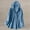 Blue Sweatshirts for Women, variant on Olyvenn Womens Shacket Hooded Button Front Dual Chest Pocket Oversized Long Sleeve Outerwear for Country Outfits Weekend Farm Visits Light Blue S