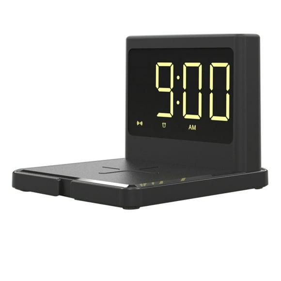 Reloj digital Cargador de teléfono inalámbrico Reloj despertador Teléfono móvil 15W Cargador inalámbrico rápido, Negro Speravity EL001194-01B