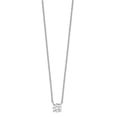 thumbnail image 2 of 925 Sterling Silver Cable Necklace with Pendants Chain CZ w/1in ext. 16.5 inch, 2 of 4