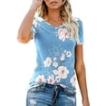 thumbnail image 1 of T-shirt Henley à Manches Courtes/longues pour Femmes, Décontracté, Basique, 1 of 4