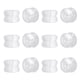 thumbnail image 1 of 12 piezas Respaldos para Aretes, Kit de Reemplazo de Respaldos de Aretes de Silicona Clara para Asegurar Aretes para Studs y Aretes Caídos para Mujeres y Hombres, Claro, 1 of 7