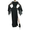 thumbnail image 3 of Wdgfv Costumes for Morticia Long Black Gothic Bat Sleeve Dress Halloween Cosplay Costumes for Women, 3 of 9