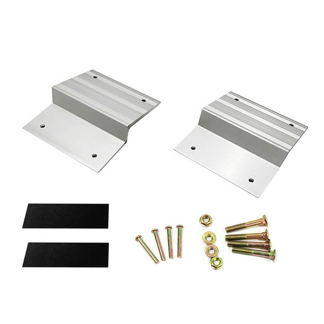 Ramps Truck Loading Ramp Kits Ladder Slope Fittings 8inch Aluminum Alloy Ramps Bracket and Rubber Feet Kit for Lawn Mower Car Trucks
