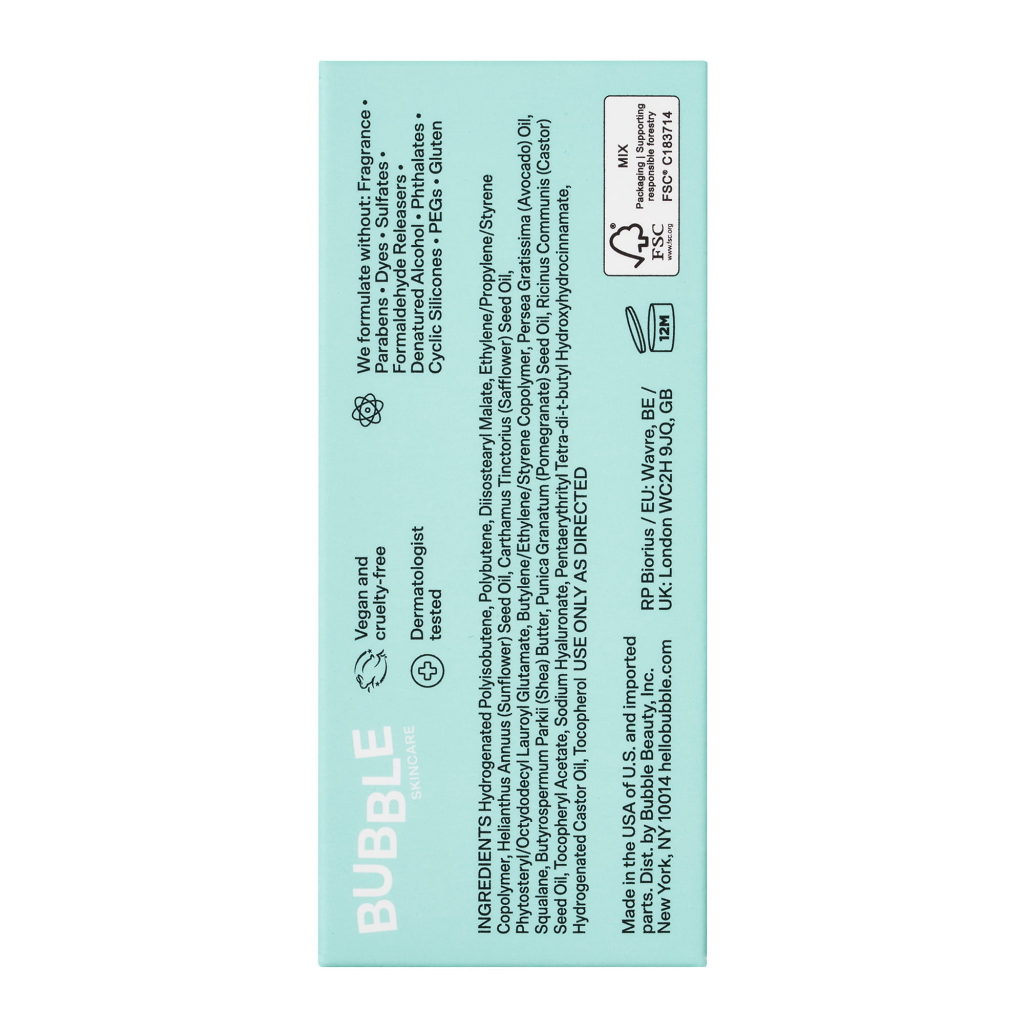 Bubble Skincare Talk Back Hydrating Loud & Clear Lip Serum, Unflavored, 0.15 fl oz