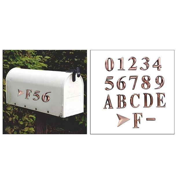 3D Mailbox Numbers Self-Adhesive Address Number Stickers Door Letters  Street Mailbox Sign for Apartment Home Office 