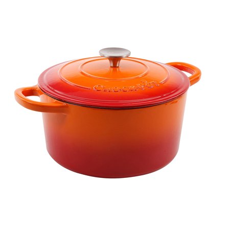 Crock-Pot Artisan 5 Qt Round Dutch Oven - Sunset Orange - Enamel
