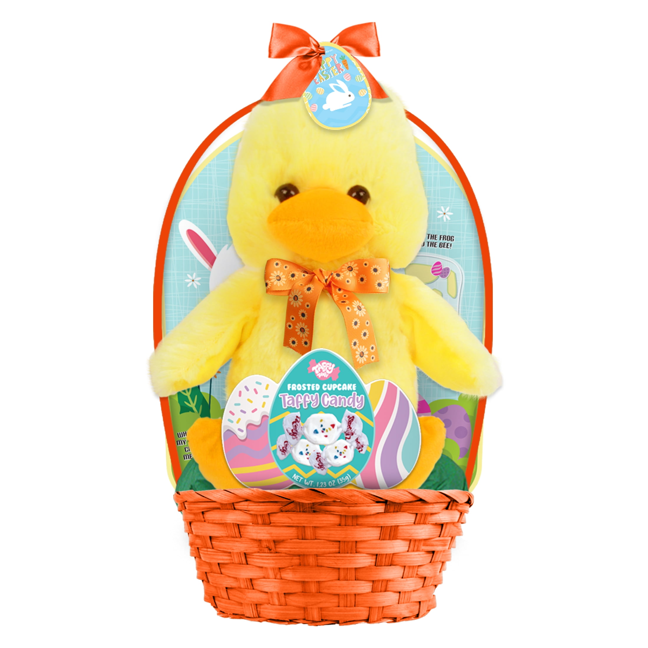 Megatoys Plush Animal with Candy Easter Basket Gift Set