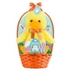 Megatoys Plush Animal with Candy Easter Basket Gift Set