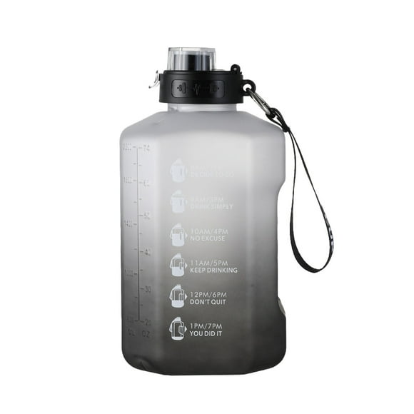 Half Gallon Water Bottle Jug with Straw Time Marker Big Water Bottle Dishwasher Safe