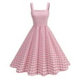 thumbnail image 1 of Vestido Corto de Verano de las Mujeres de Malla de Manga Corta Bordado Vestido de Pastel Retro, Vestido Ligero Casual para la Fiesta Y las Vacaciones, 1 of 9