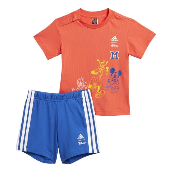Conjunto adidas Niños Mickey Mouse Naranja Playera Short naranja 12 meses