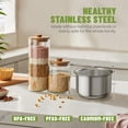 thumbnail image 2 of 5-Cup Uncooked Rice Cooker Electric One-Touch for Asian Japanese Sushi Stainless Steel Inner Pot with Removable Lid Steamer Automatic  Warm Silver, 2 of 6