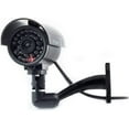 thumbnail image 1 of Limei 1 Pack Dummy Security Camera, Fake CCTV Surveillance System with Realistic Red Flashing Lights and Warning Sticker for Indoor Outdoor (Black), 1 of 6