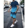 thumbnail image 3 of Ropa deportiva para hombre, camiseta informal de fitness para correr, pantalones cortos transpirables para correr, traje Boss, novedad de 2024, 3 of 5