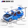 thumbnail image 3 of 1:32 BMW X5 SUV Alloy Car Model Diecasts Metal Toy Vehicles Car Model High Simulation Collection Sound Light Childrens Toy Gift, 3 of 7