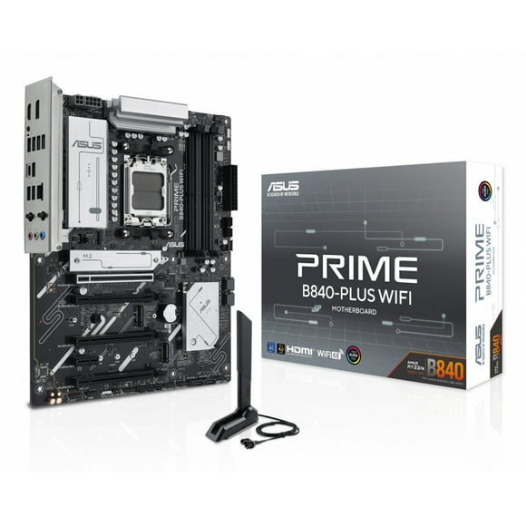 Tarjeta Madre ASUS PRIME B840-PLUS WIFI AM5 4x DDR5 3x M.2 PCIe 4.0 USB-C WIFI 6E BT 5.3 ATX