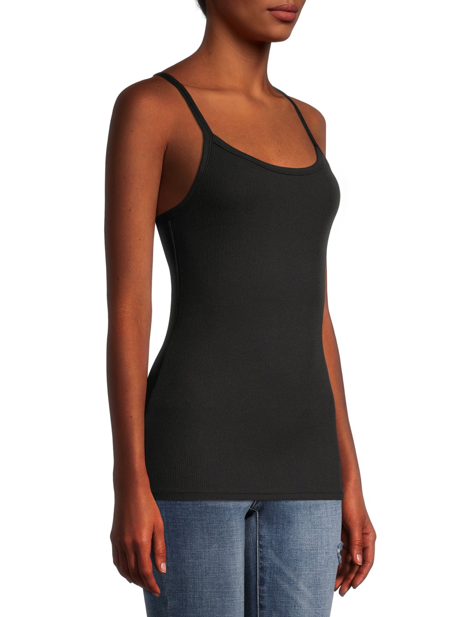 No Boundaries Ribbed Cami Top, 5-Pack, Women's XXS-XXL
