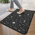 thumbnail image 4 of Black White Gothic Moon Flower Leaf Pattern Door Rugs,Washable Non Slip Door Mats Indoor,Decorative Door Mats,Entry Mat Indoor for Entrance,Bedroom,Kitchen,Bathroom,30"x17", 4 of 6