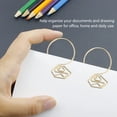 thumbnail image 4 of Binder Clips Paper Memo Clips 100Pcs Cute Paper Clips Push Pins Metal Paper Clamps For Office Stationery, 4 of 8