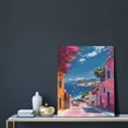 thumbnail image 5 of Rateoe Colorful Mediterranean Village Pattern Decorative Picture – Unique Modern Wall Art, Ready-to-Hang Canvas Print for Home (Vertical), 5 of 6