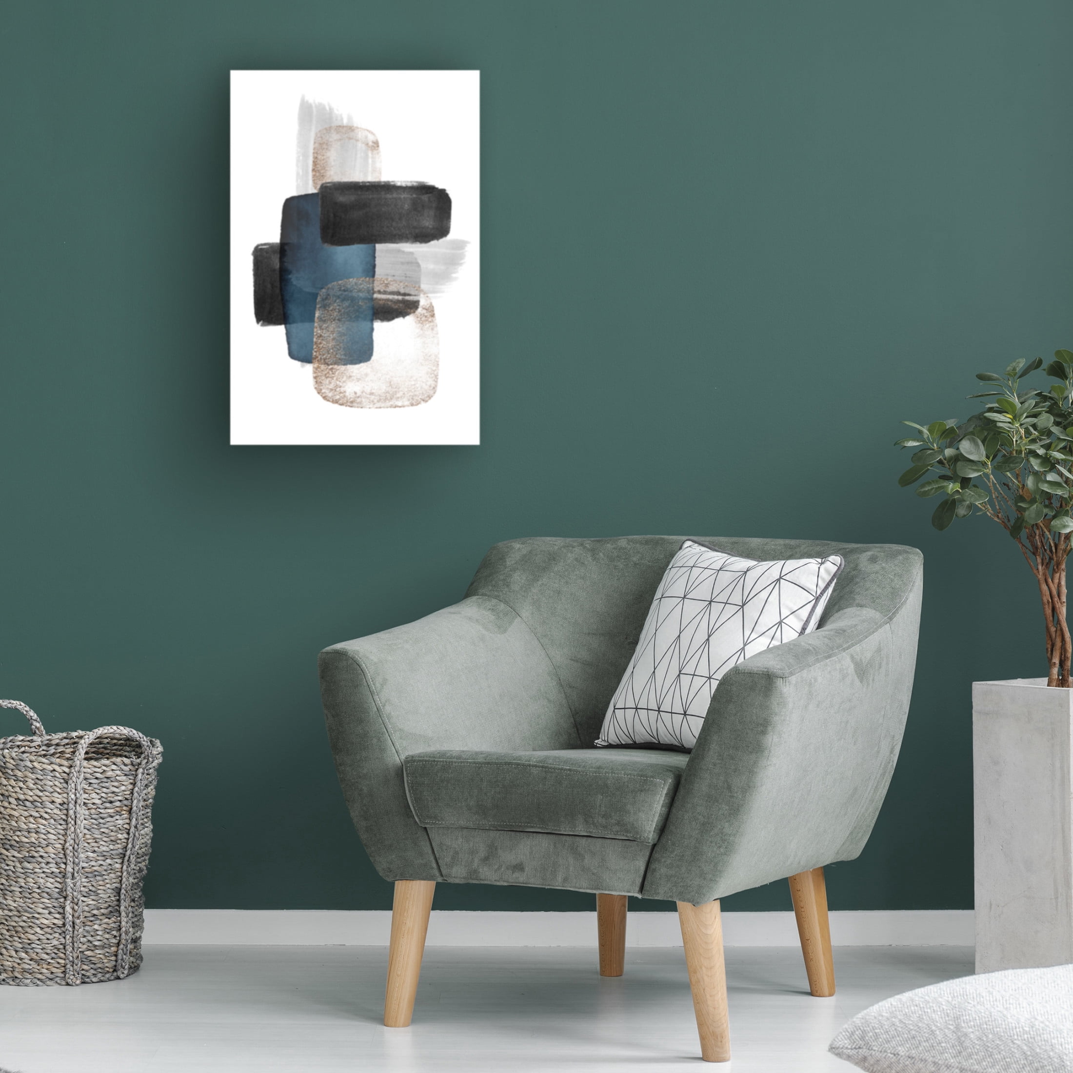Trademark Fine Art Sally Ann Moss Night Blue 2 Canvas Wall Art