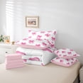 thumbnail image 6 of Castle Fairy Cute Ribbon Bow-Tie Bedding Comforter Set,Dreamy Girly Bow King Bedding Sets, 6 of 8