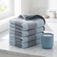thumbnail image 7 of REGALWOVEN Bathroom Checkered Decorative Hand Towel Set 14" x 28", Cotton Face Towels Soft Absorbent for Spa, Bath, Gym, Kitchen Grey and Light Blue Plaid 2-Piece, 7 of 7