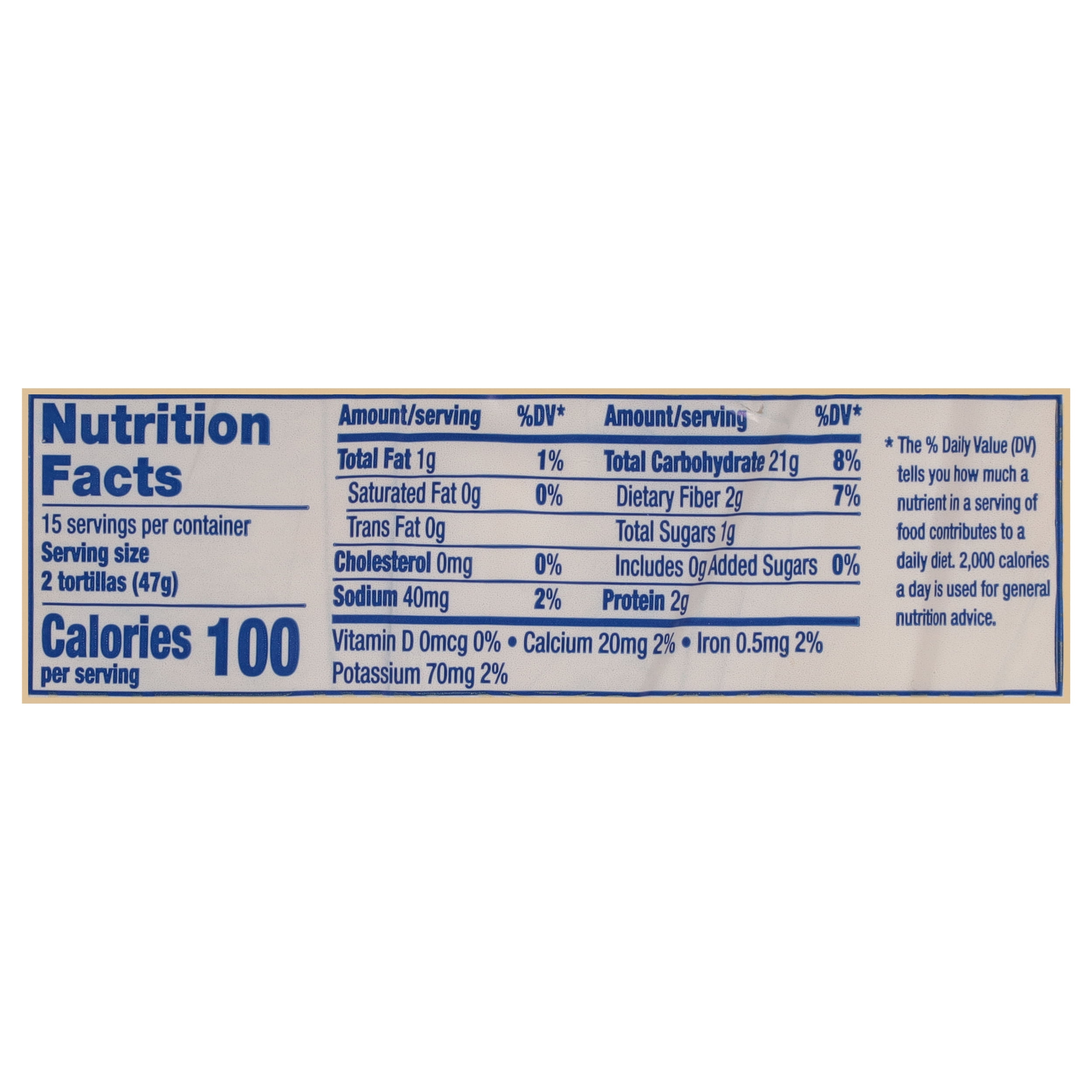 Don Pancho Miaz Blanco White Corn Tortilla 5.25", 25 oz, 30 Count