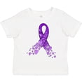 thumbnail image 3 of Inktastic Alzheimer's Awareness Purple Ribbon Made of Heart Boys or Girls Toddler T-Shirt, 3 of 5