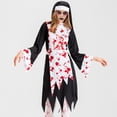 thumbnail image 1 of Traje de disfraces de terror para mujer con sombrero disfraz de vampiro de terror ropa de fiesta de Halloween, 1 of 6