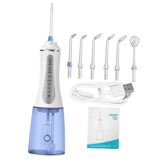 Lavadora eléctrica dental inalámbrica, potente, recargable, 5 modos de limpieza oral. Estilo C