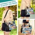 thumbnail image 5 of FORMRS Insulated Lunch Bag for Work School Unisex Large Capacity Cooler with Shoulder Strap, Yellow Sardines Pattern, 5 of 6