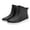 Black, variant on Short Rain Boots for Women Waterproof Wide Calf Ankle Rainboots Rubber Outdoor Work Garden Shoes