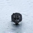 thumbnail image 3 of PAMTIER Men's Stainless Steel Domineering Gothic Tribe Roaring Wolf Head Amulet Knight Ring Personality Wolf Totem Vintage Punk Band Black Size 10, 3 of 6