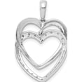 thumbnail image 4 of 14K White Gold 1/10Ct. Diamond Double Heart Pendant Made In India pm4923-010-wa, 4 of 5