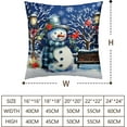 thumbnail image 6 of Winter Snowman Pillow Covers 18x18 Set of 2 Navy Blue Christmas Throw Pillow Covers Xmas Snowflakes Cardinal Birld Snow Pillow Cases Cotton Cushion Covers Winter Holiday Decor for Home Couch, 6 of 6