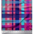 thumbnail image 1 of Soimoi Rayon Fabric Check Check Fabric Prints By Yard 56 Inch Wide, 1 of 3